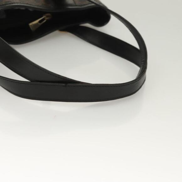 CELINE Macadam Canvas Tote Bag Pvc Leather Black Gold - Picture 7 of 13